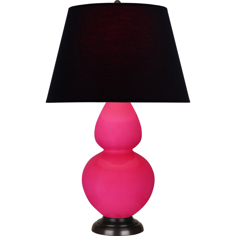 Robert Abbey RZ21K One Light Table Lamp, Razzle Rose Glazed Ceramic w/Deep Patina Bronze