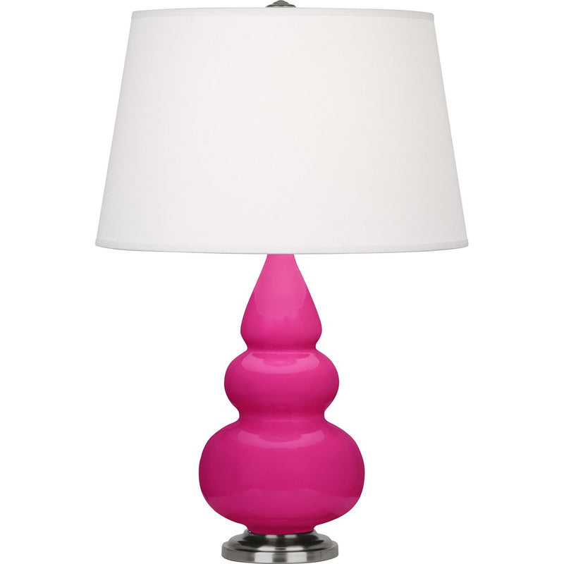 Robert Abbey RZ32X One Light Accent Lamp, Razzle Rose Glazed Ceramic w/Antique Silver