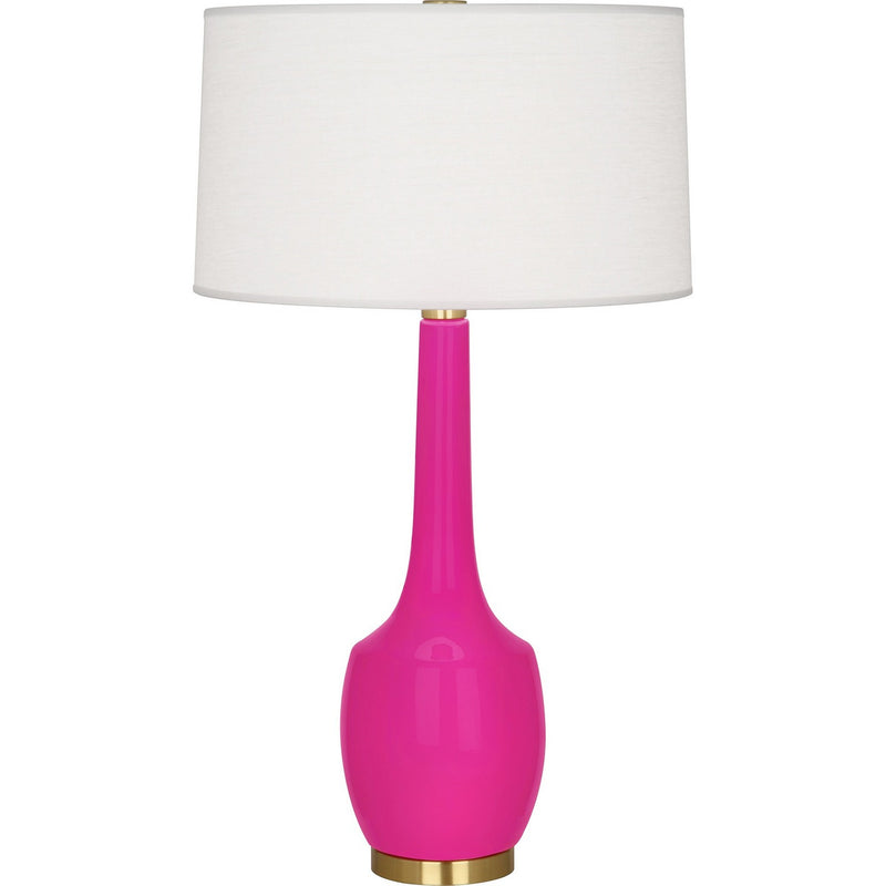 Robert Abbey RZ701 One Light Table Lamp, Razzle Rose Glazed Ceramic