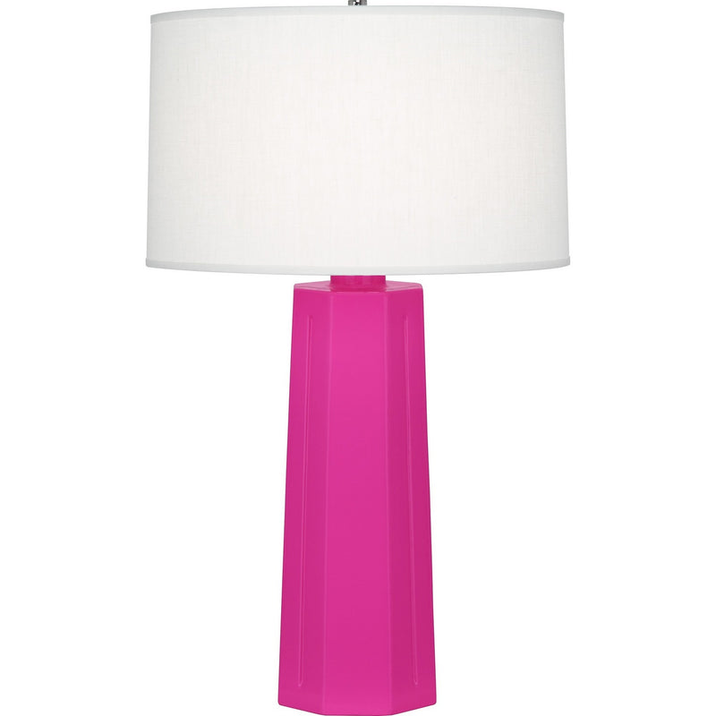Robert Abbey RZ960 One Light Table Lamp, Razzle Rose Glazed Ceramic