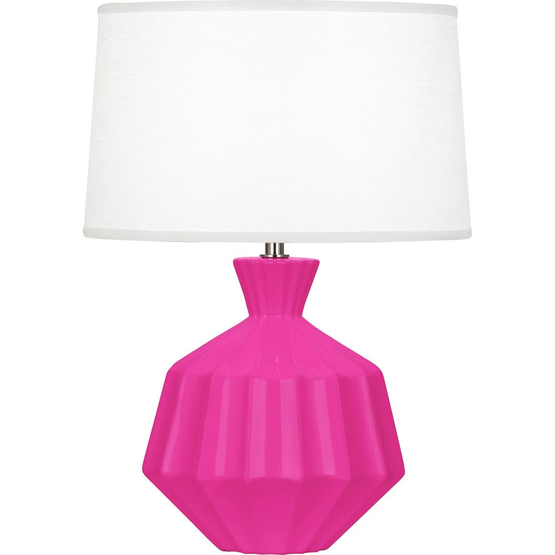 Robert Abbey RZ989 One Light Accent Lamp, Razzle Rose Glazed Ceramic