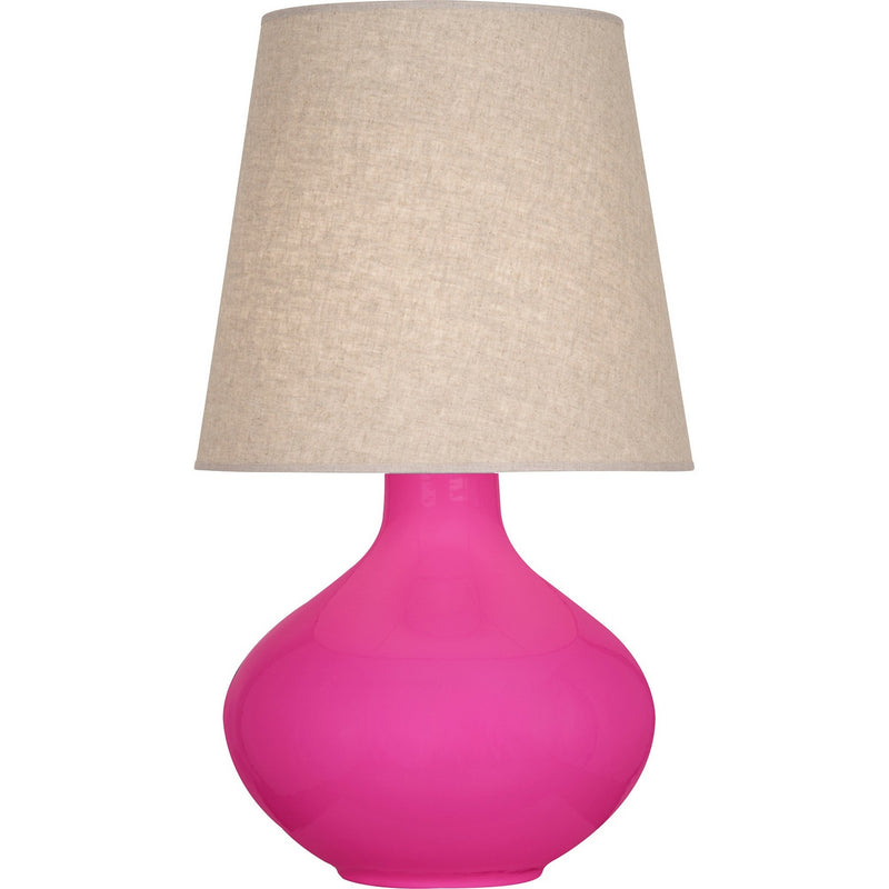 Robert Abbey RZ991 One Light Table Lamp, Razzle Rose Glazed Ceramic