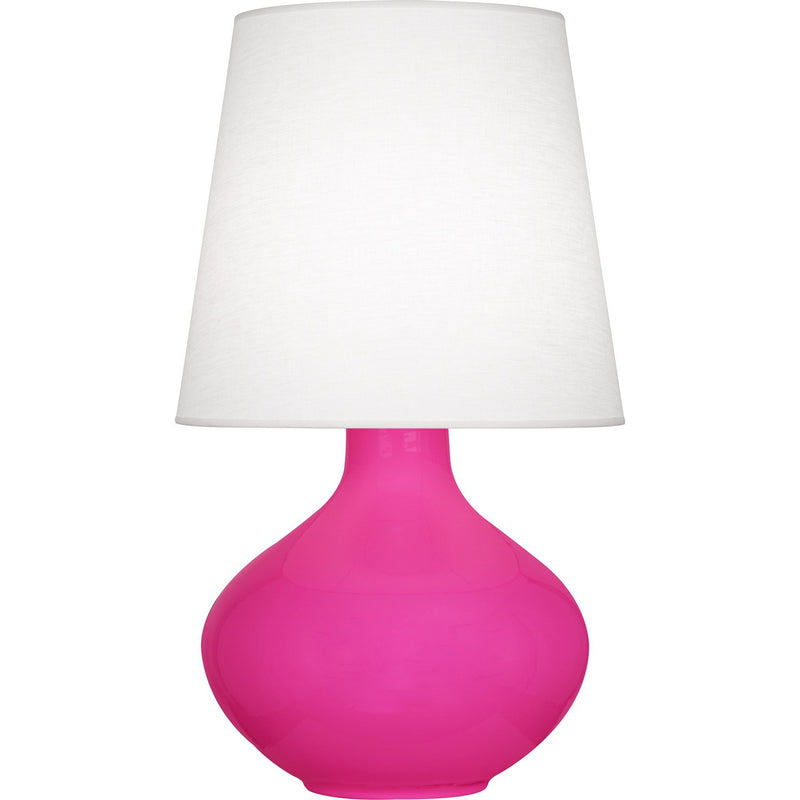Robert Abbey RZ993 One Light Table Lamp, Razzle Rose Glazed Ceramic