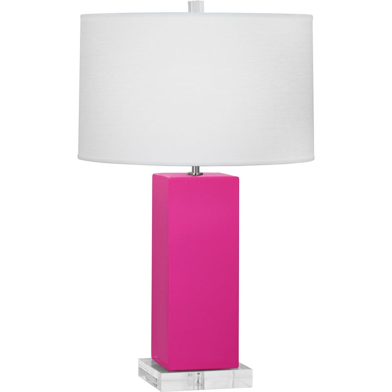 Robert Abbey RZ995 One Light Table Lamp, Razzle Rose Glazed Ceramic