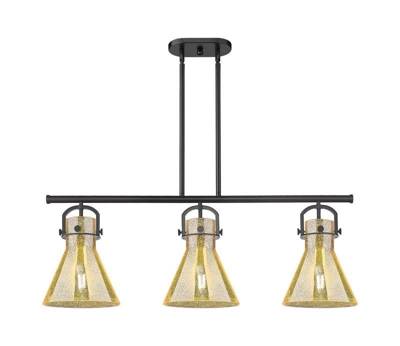 Innovations 410-3I-BK-G411-10ME Three Light Island Pendant, Matte Black