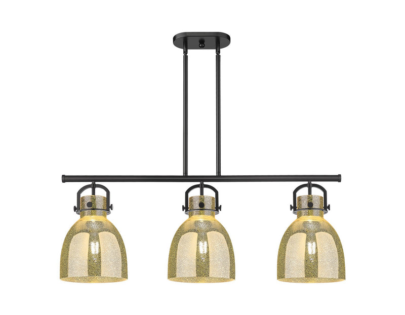 Innovations 410-3I-BK-G412-10ME Three Light Island Pendant, Matte Black