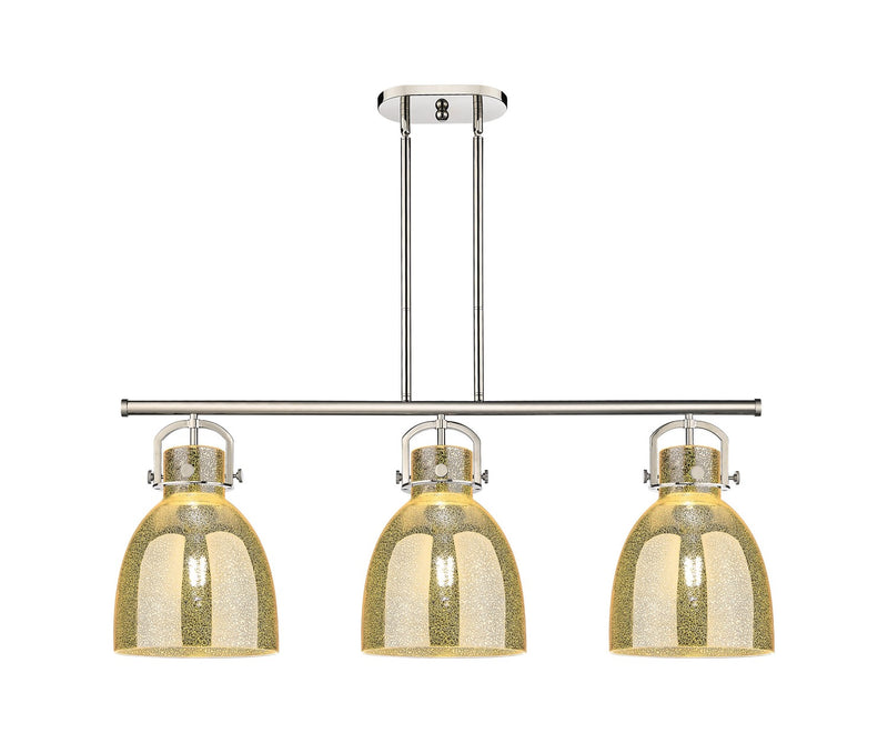 Innovations 410-3I-PN-G412-10ME Three Light Island Pendant, Polished Nickel