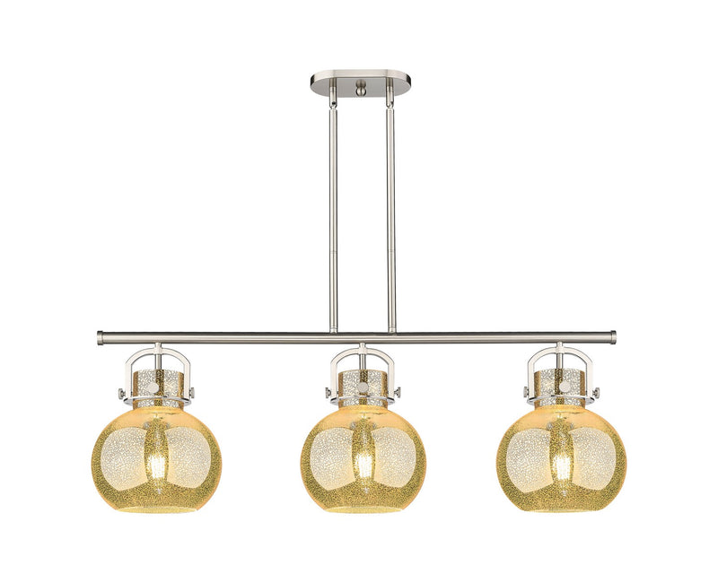 Innovations 410-3I-SN-G410-10ME Three Light Island Pendant, Satin Nickel