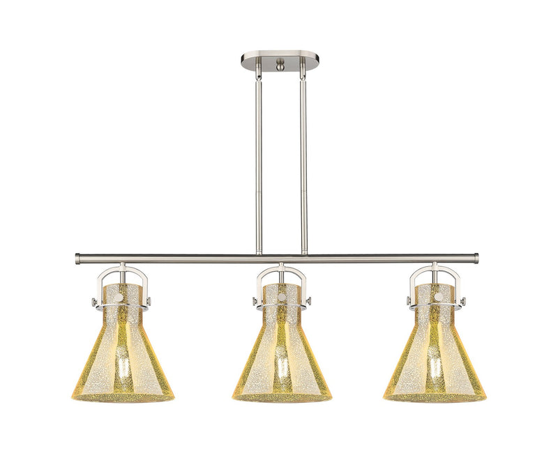 Innovations 410-3I-SN-G411-10ME Three Light Island Pendant, Satin Nickel