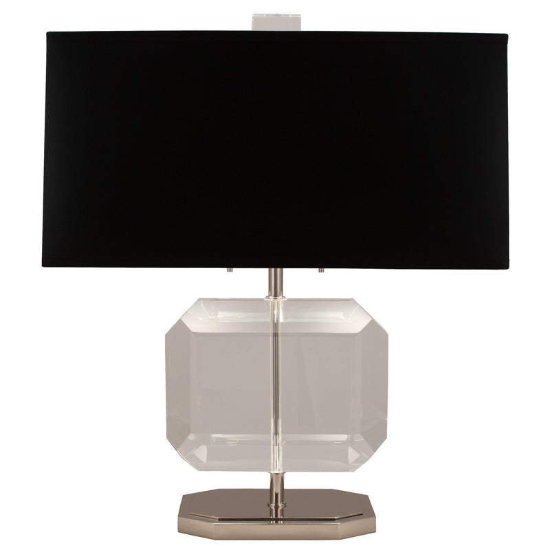 Robert Abbey S1197B Two Light Accent Lamp, Polished Nickel w/Clear Crystal