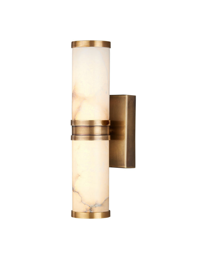 Currey and Company 5800-0076 LED Wall Sconce, Natural/Vintage Brass