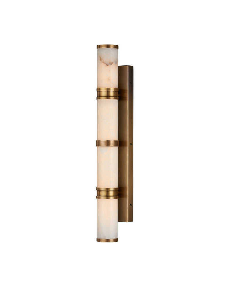 Currey and Company 5800-0079 LED Wall Sconce, Natural/Vintage Brass