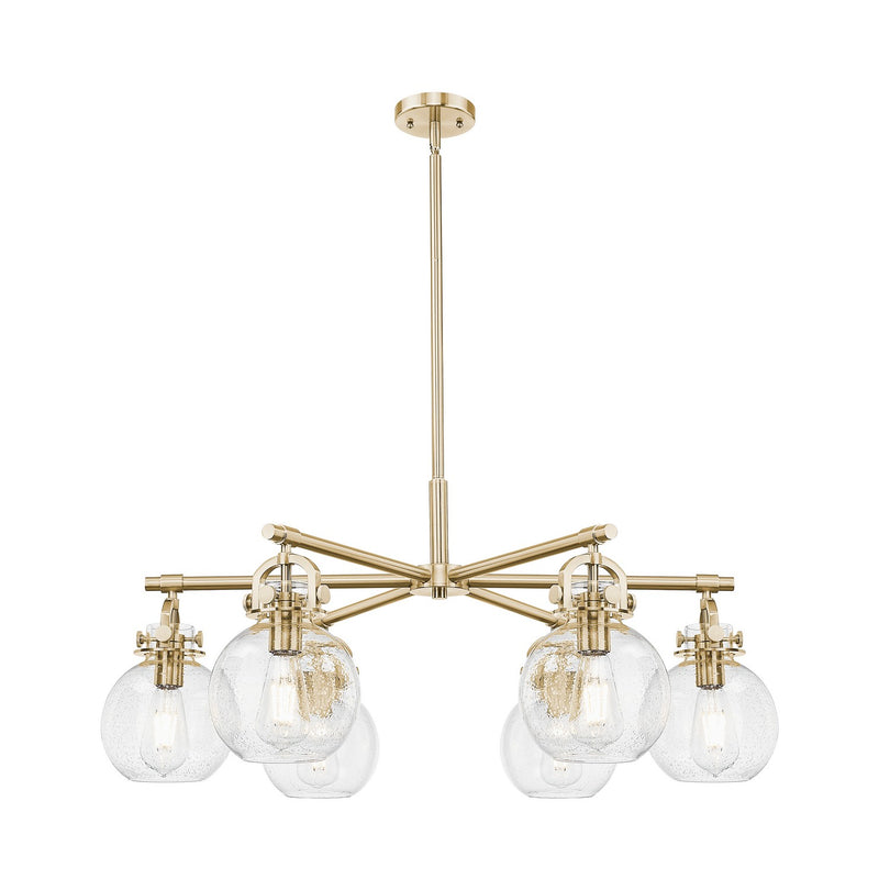 Innovations 410-6CR-CB-G410-7SDY Six Light Chandelier, Champagne Bronze