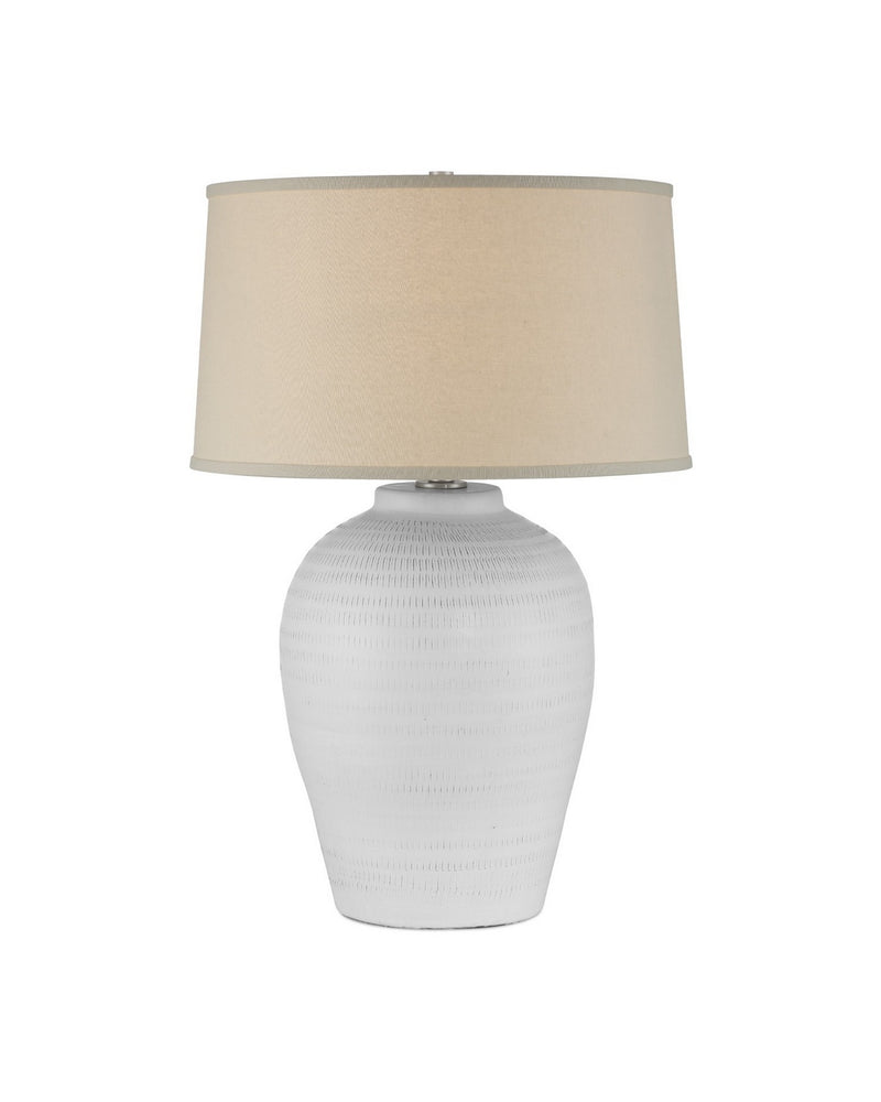 Currey and Company 6000-1030 One Light Table Lamp, White