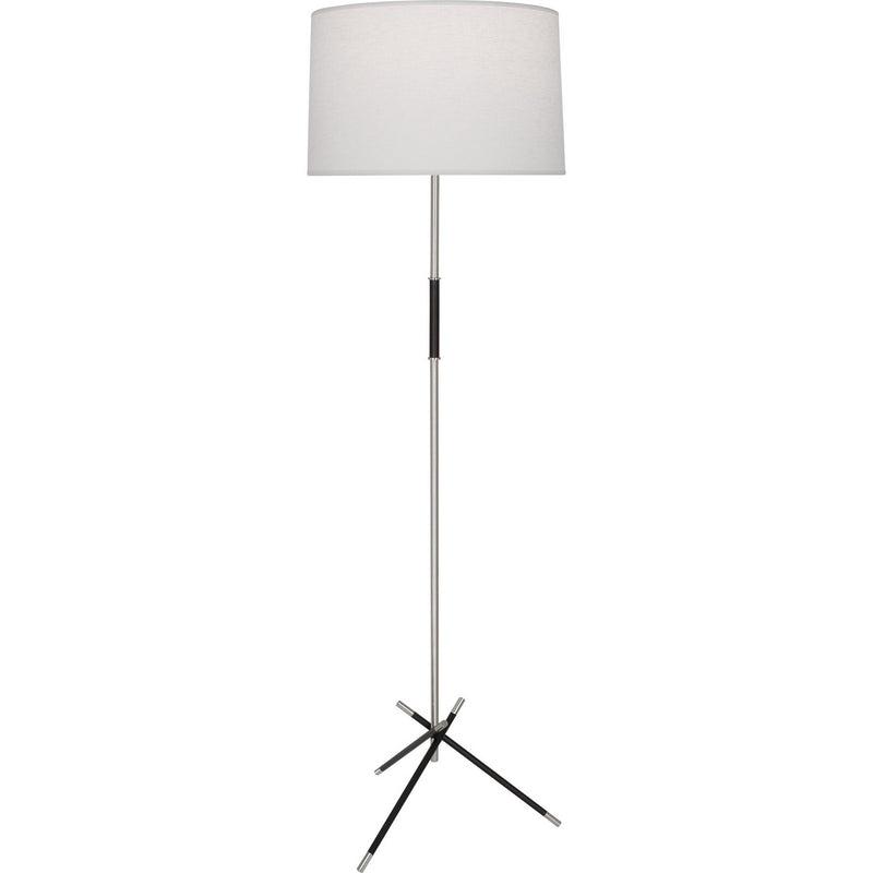Robert Abbey S218 One Light Floor Lamp, Polished Nickel w/Matte Black