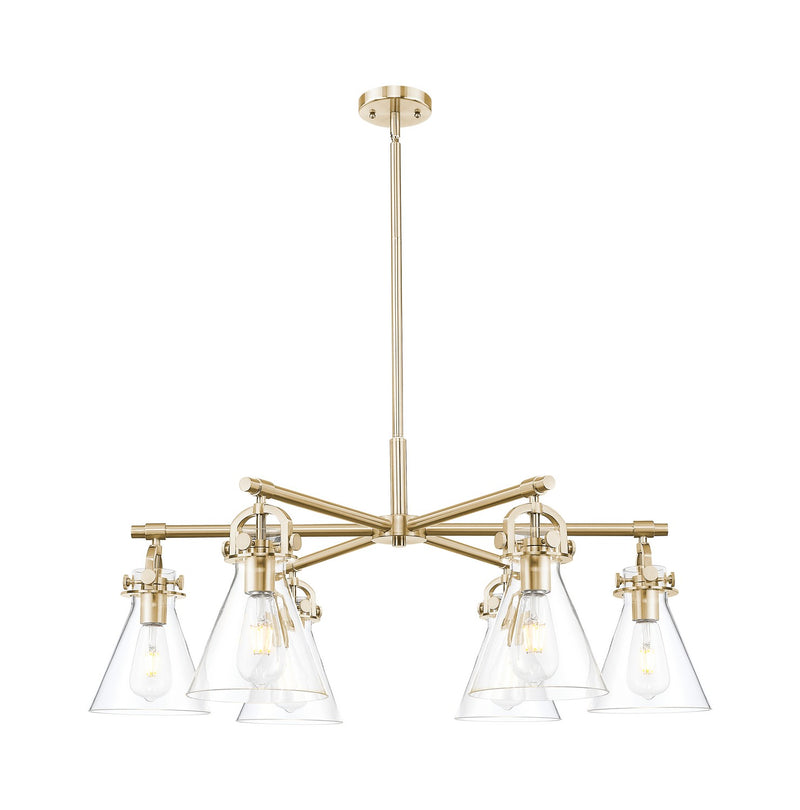 Innovations 410-6CR-CB-G411-7CL Six Light Chandelier, Champagne Bronze