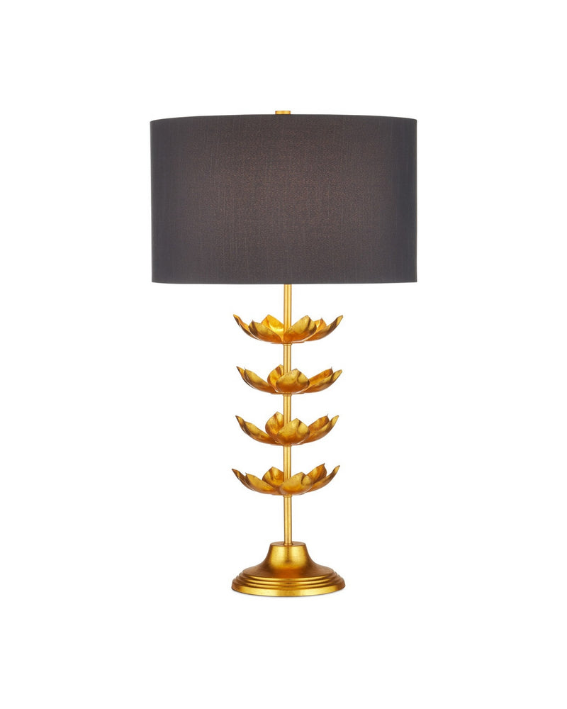 Currey and Company 6000-1056 One Light Table Lamp, Gold Leaf