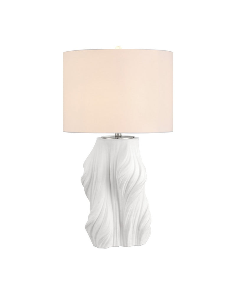 Currey and Company 6000-1067 One Light Table Lamp, White