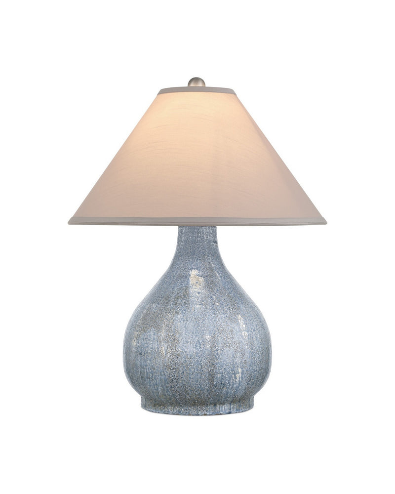 Currey and Company 6000-1074 One Light Table Lamp, Gray/Blue