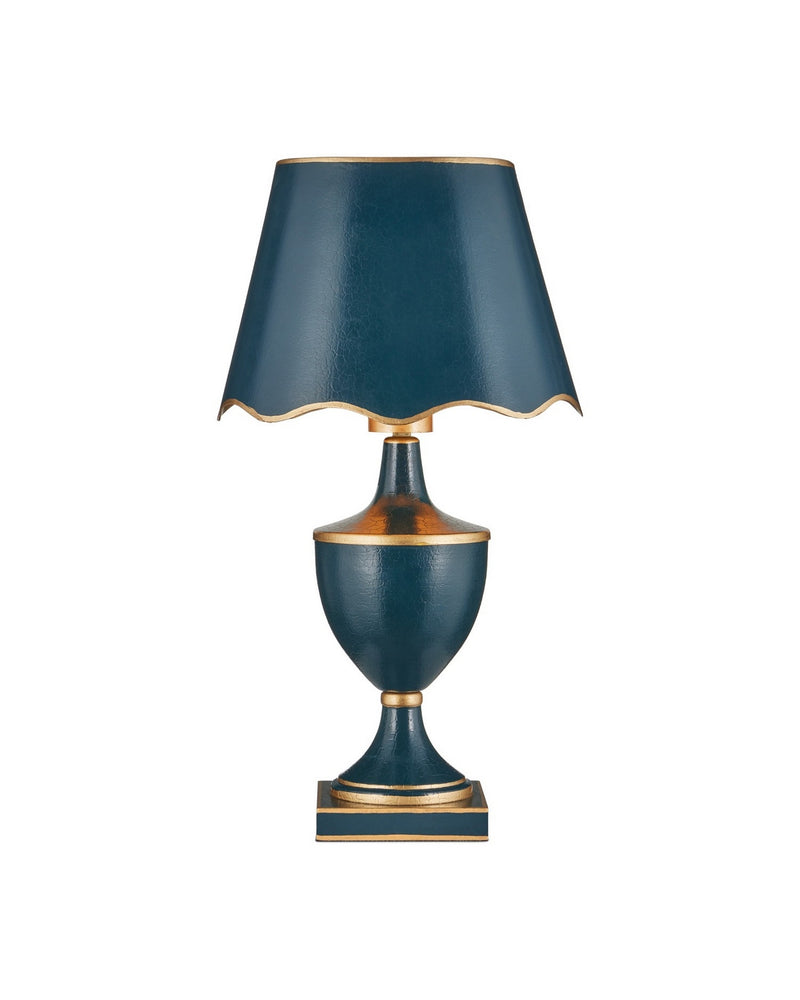 Currey and Company 6700-0016 LED Table Lamp, Navy/Gold