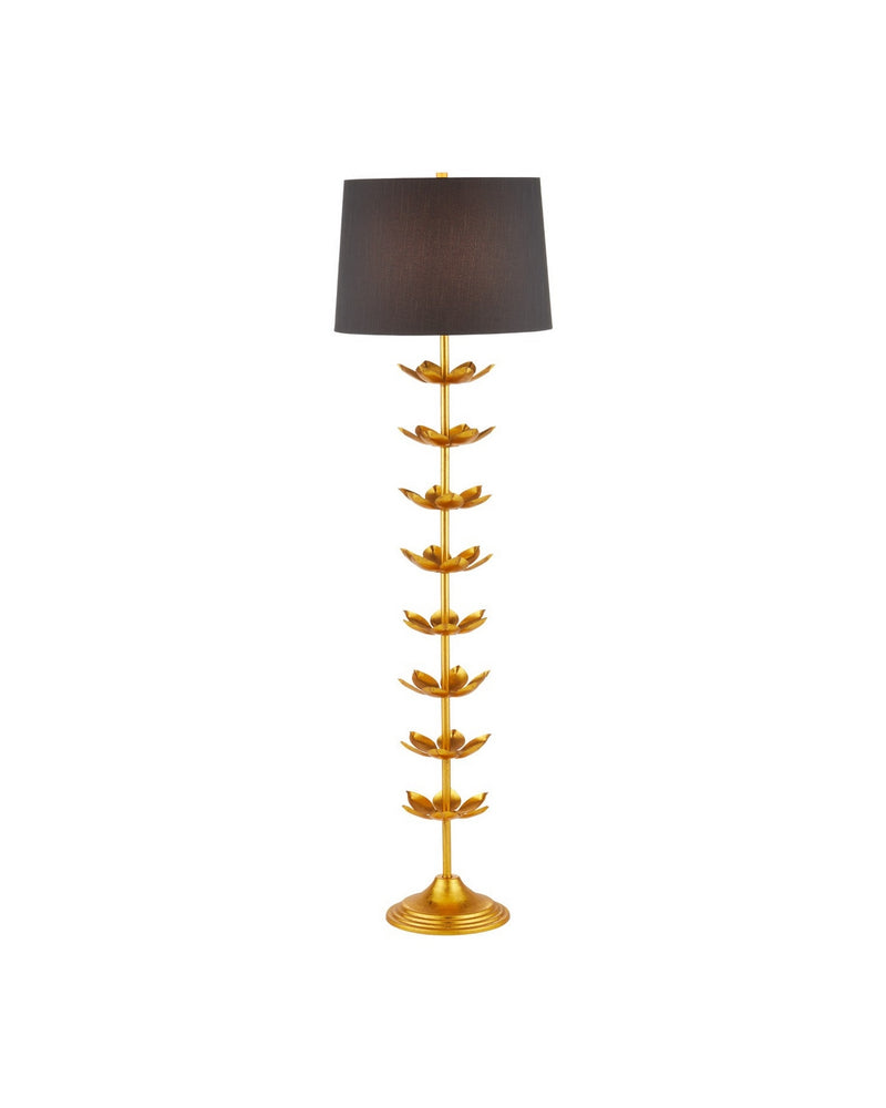 Currey and Company 8000-0177 One Light Floor Lamp, Gold Leaf