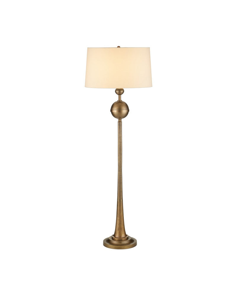 Currey and Company 8000-0179 One Light Floor Lamp, Antique Brass