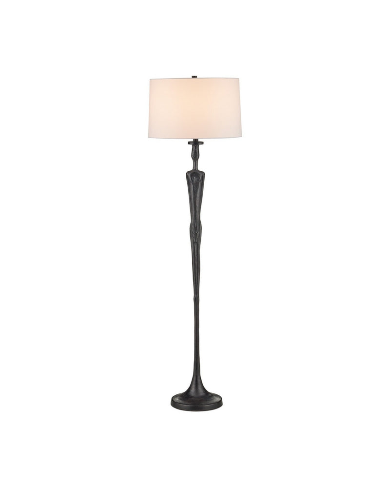 Currey and Company 8000-0180 One Light Floor Lamp, Black