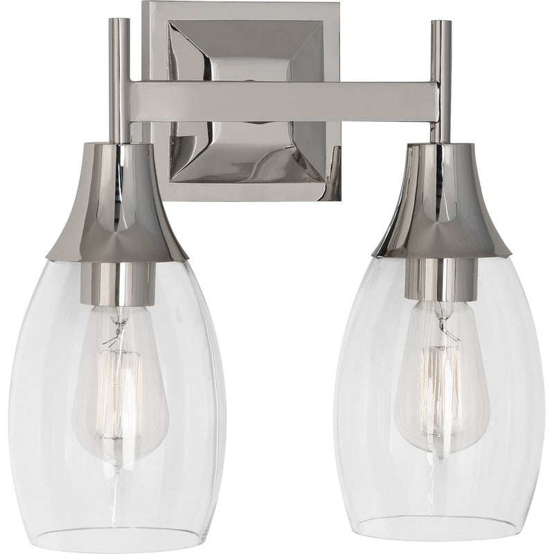 Robert Abbey S485 Two Light Wall Sconce, Polished Nickel
