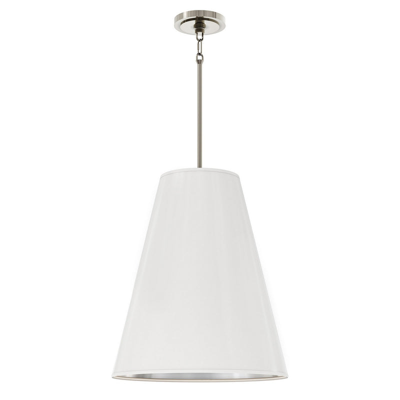 Robert Abbey S494MDY Four Light Pendant, Matte Daisy, Silver Painted w/Polished Nickel