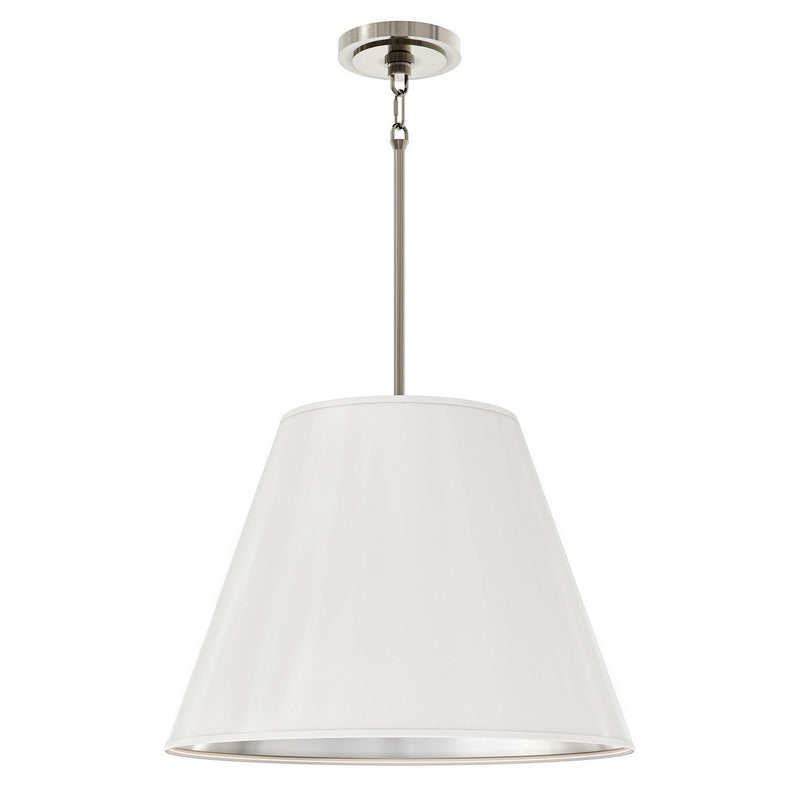 Robert Abbey S495MDY Four Light Pendant, Matte Silver Interior w/Polished Nickel