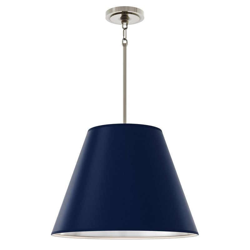 Robert Abbey S495MMB Four Light Pendant, Matte Silver Interior w/Polished Nickel