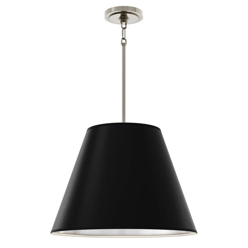 Robert Abbey S495MOS Four Light Pendant, Matte Silver Interior w/Polished Nickel