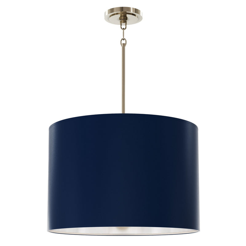 Robert Abbey S496MMB Four Light Pendant, Matte Silver Interior w/Polished Nickel