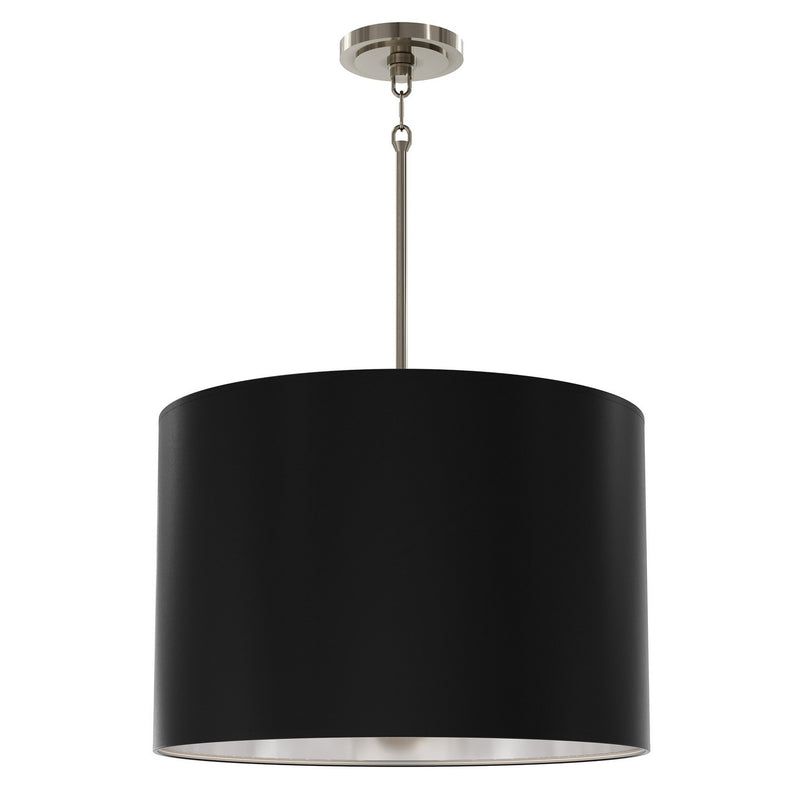 Robert Abbey S496MOS Four Light Pendant, Matte Silver Interior w/Polished Nickel