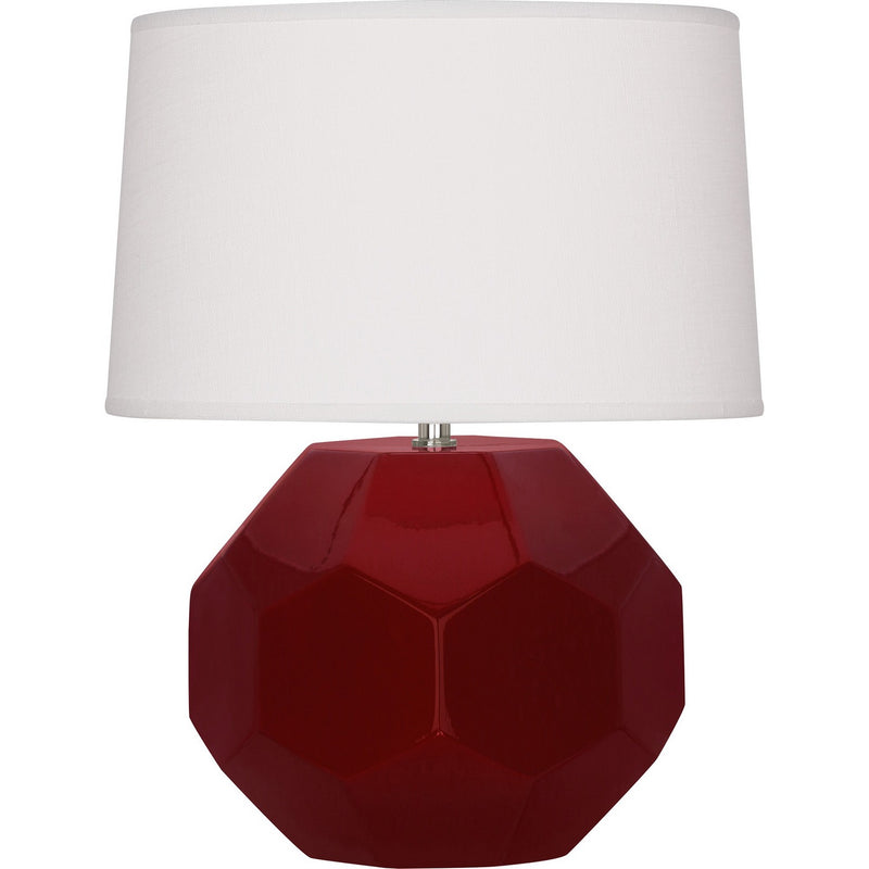 Robert Abbey SA01 One Light Table Lamp, Sangria Glazed Ceramic