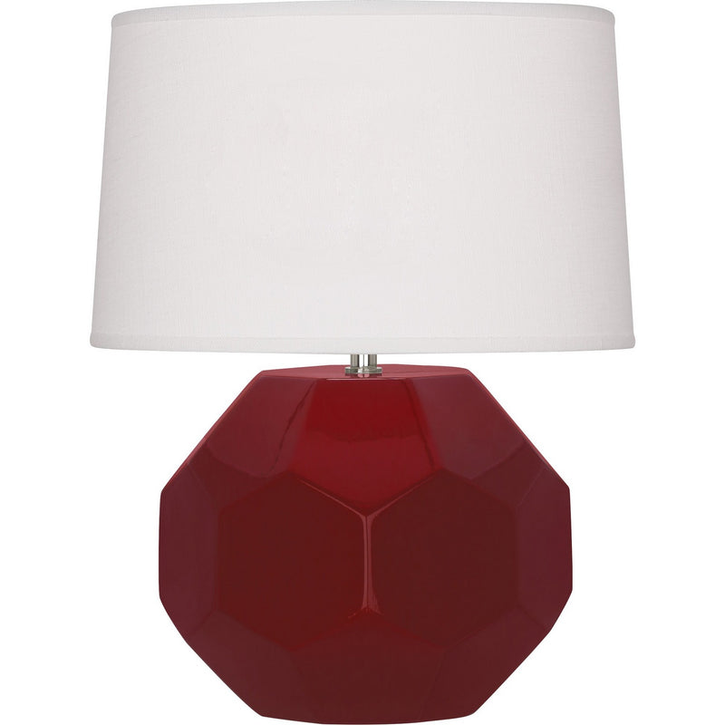 Robert Abbey SA02 One Light Accent Lamp, Sangria Glazed Ceramic