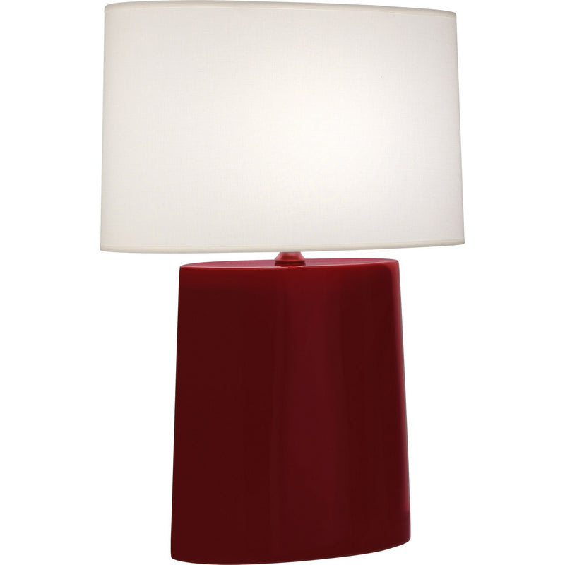 Robert Abbey SA03 One Light Table Lamp, Sangria Glazed Ceramic