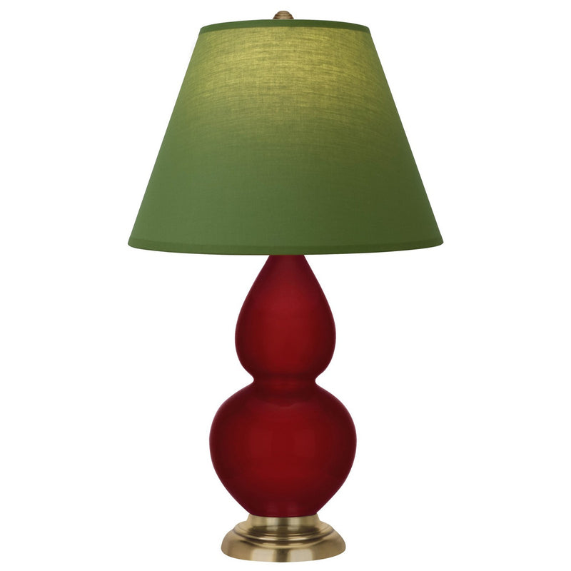 Robert Abbey SA10G One Light Accent Lamp, Sangria Glazed Ceramic w/Antique Natural Brass