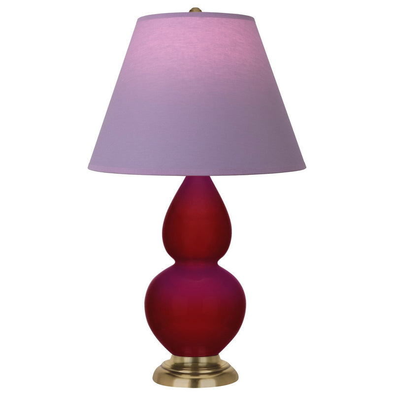 Robert Abbey SA10L One Light Accent Lamp, Sangria Glazed Ceramic w/Antique Natural Brass
