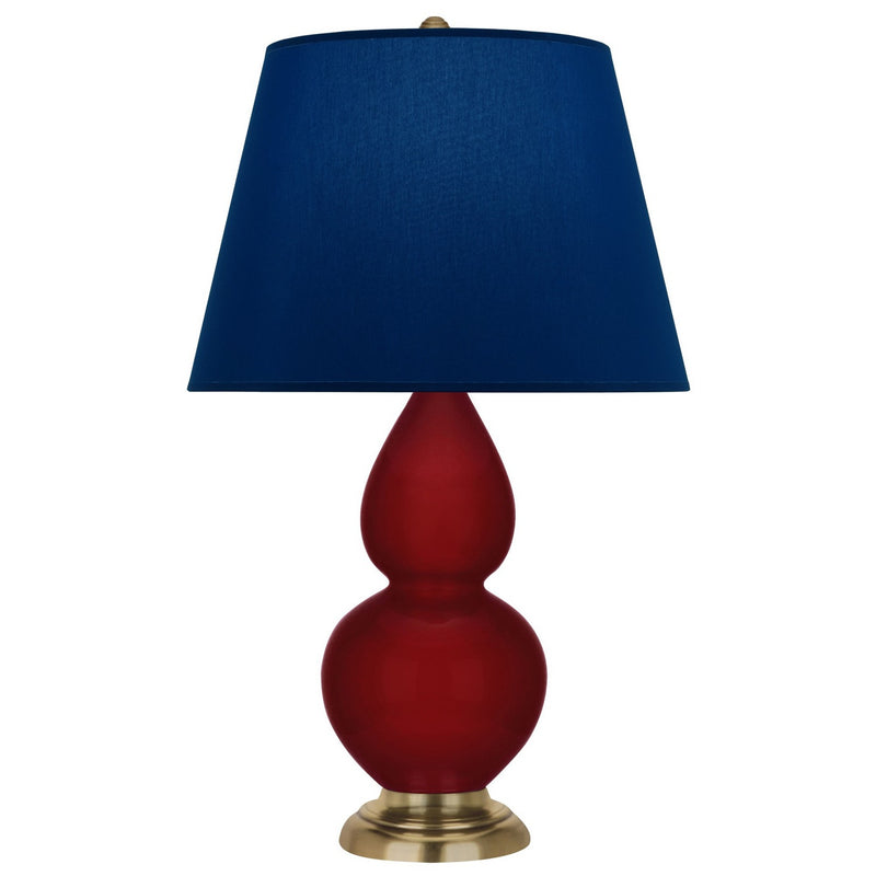 Robert Abbey SA10N One Light Accent Lamp, Sangria Glazed Ceramic w/Antique Natural Brass