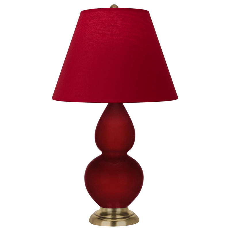Robert Abbey SA10R One Light Accent Lamp, Sangria Glazed Ceramic w/Antique Natural Brass
