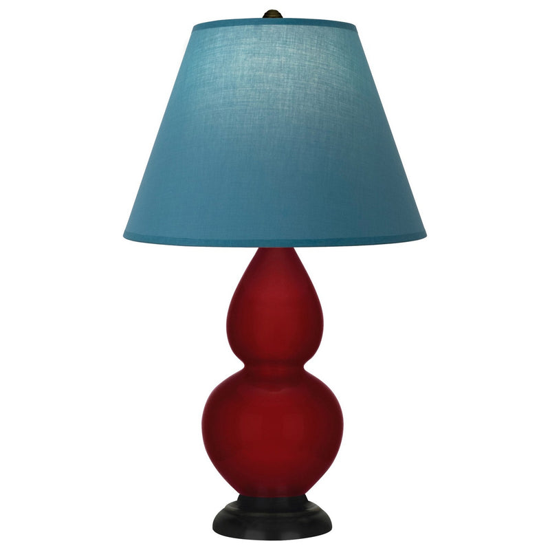 Robert Abbey SA11B One Light Accent Lamp, Sangria Glazed Ceramic w/Deep Patina Bronze