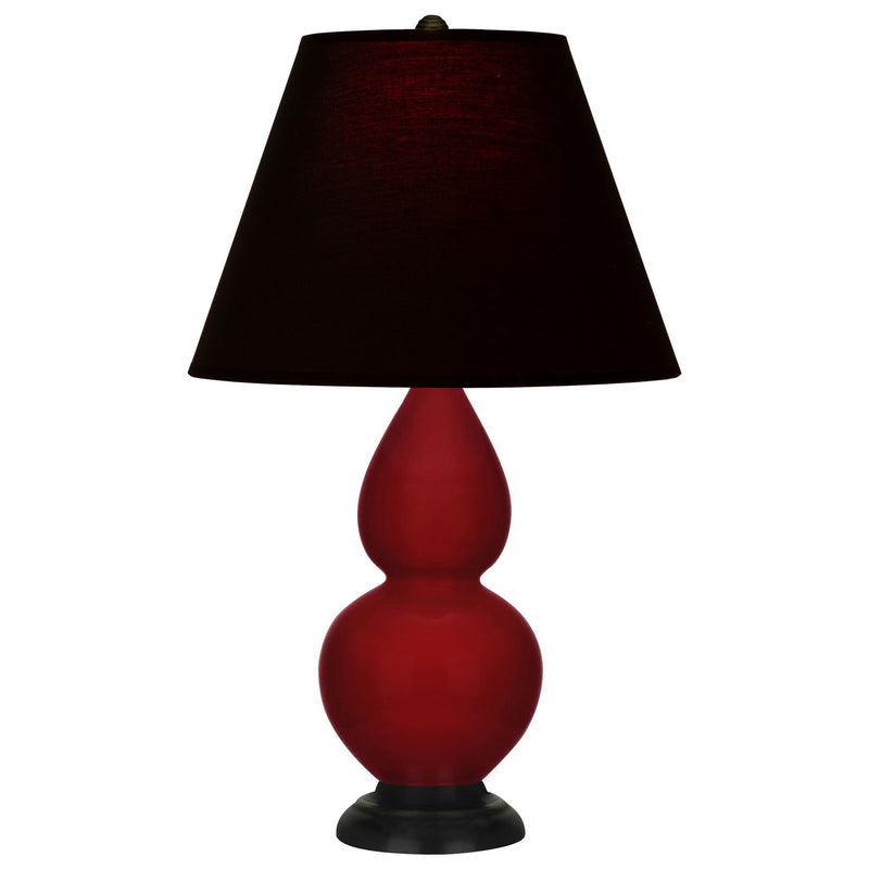 Robert Abbey SA11K One Light Accent Lamp, Sangria Glazed Ceramic w/Deep Patina Bronze