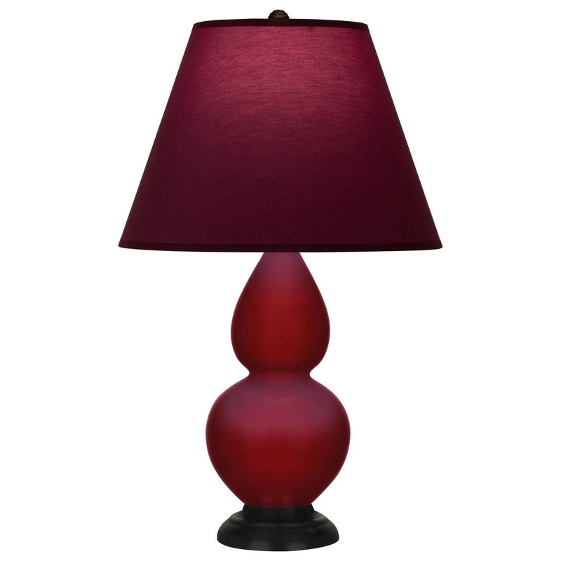 Robert Abbey SA11P One Light Accent Lamp, Sangria Glazed Ceramic w/Deep Patina Bronze