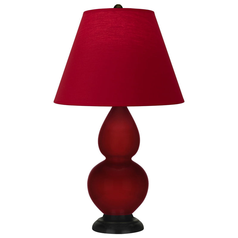 Robert Abbey SA11R One Light Accent Lamp, Sangria Glazed Ceramic w/Deep Patina Bronze