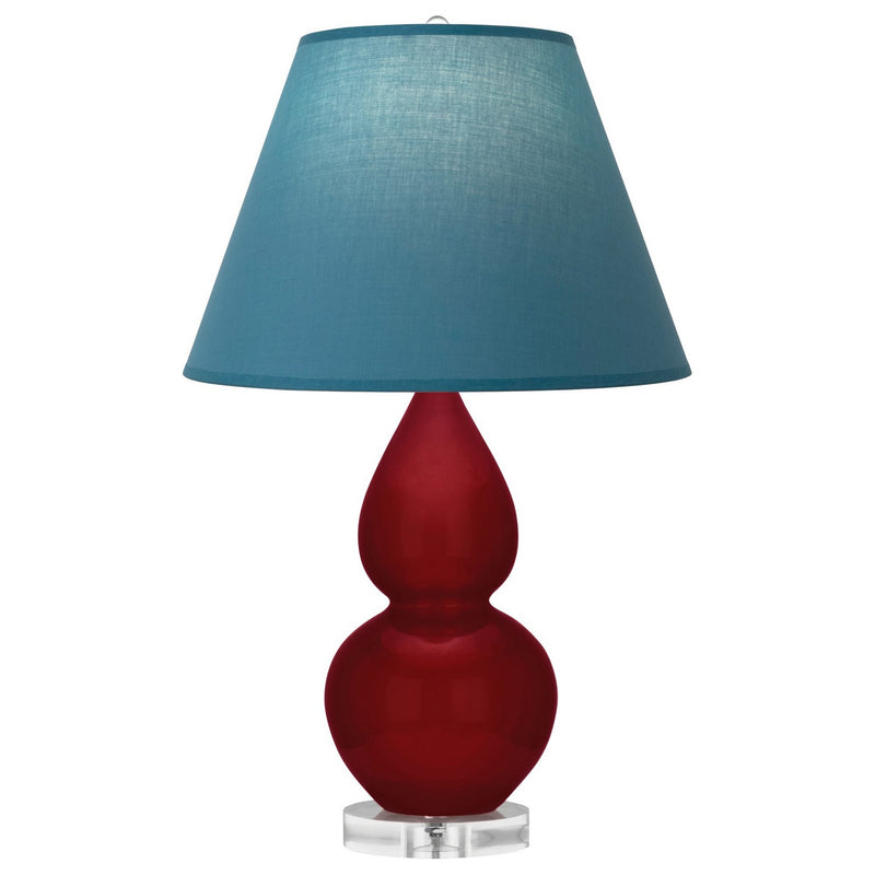 Robert Abbey SA13B One Light Accent Lamp, Sangria Glazed Ceramic w/Lucite