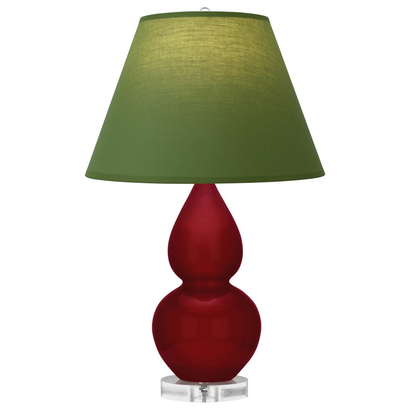 Robert Abbey SA13G One Light Accent Lamp, Sangria Glazed Ceramic w/Lucite