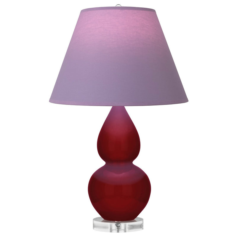 Robert Abbey SA13L One Light Accent Lamp, Sangria Glazed Ceramic w/Lucite
