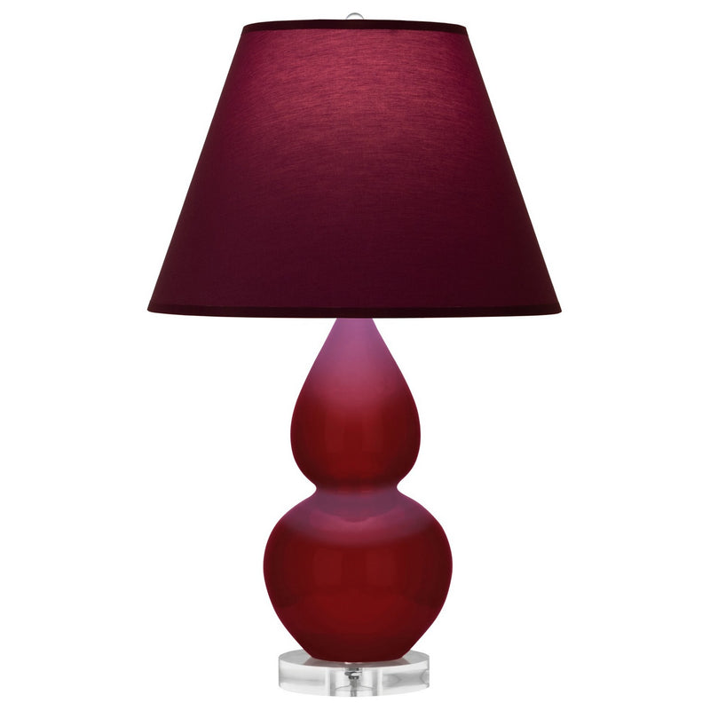 Robert Abbey SA13P One Light Accent Lamp, Sangria Glazed Ceramic w/Lucite