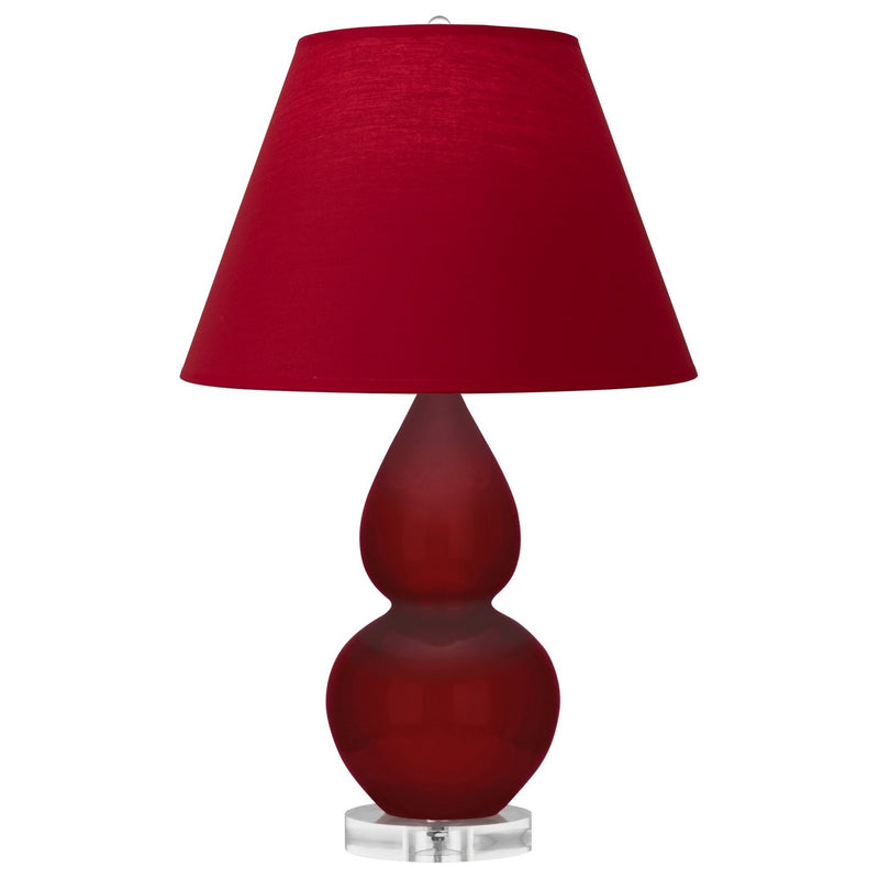 Robert Abbey SA13R One Light Accent Lamp, Sangria Glazed Ceramic w/Lucite